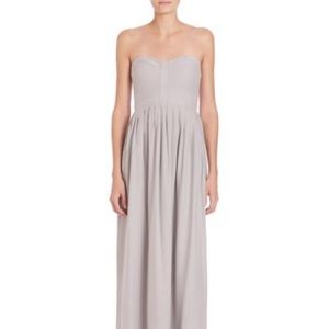 PARKER bayou light grey maxi dress size 10